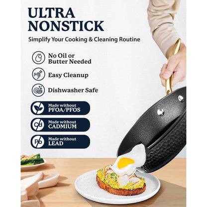 Granitestone Charleston Hammered 15 Piece Nonstick Cookware Set