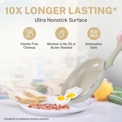 Granitestone Desert Cream 20 PC Nonstick Cookware and Bakeware Set