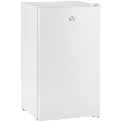 HOMCOM 3.2 Cu.Ft Mini Fridge with Freezer, Single Door Compact Refrigerator with Adjustable Thermostat for Bedroom