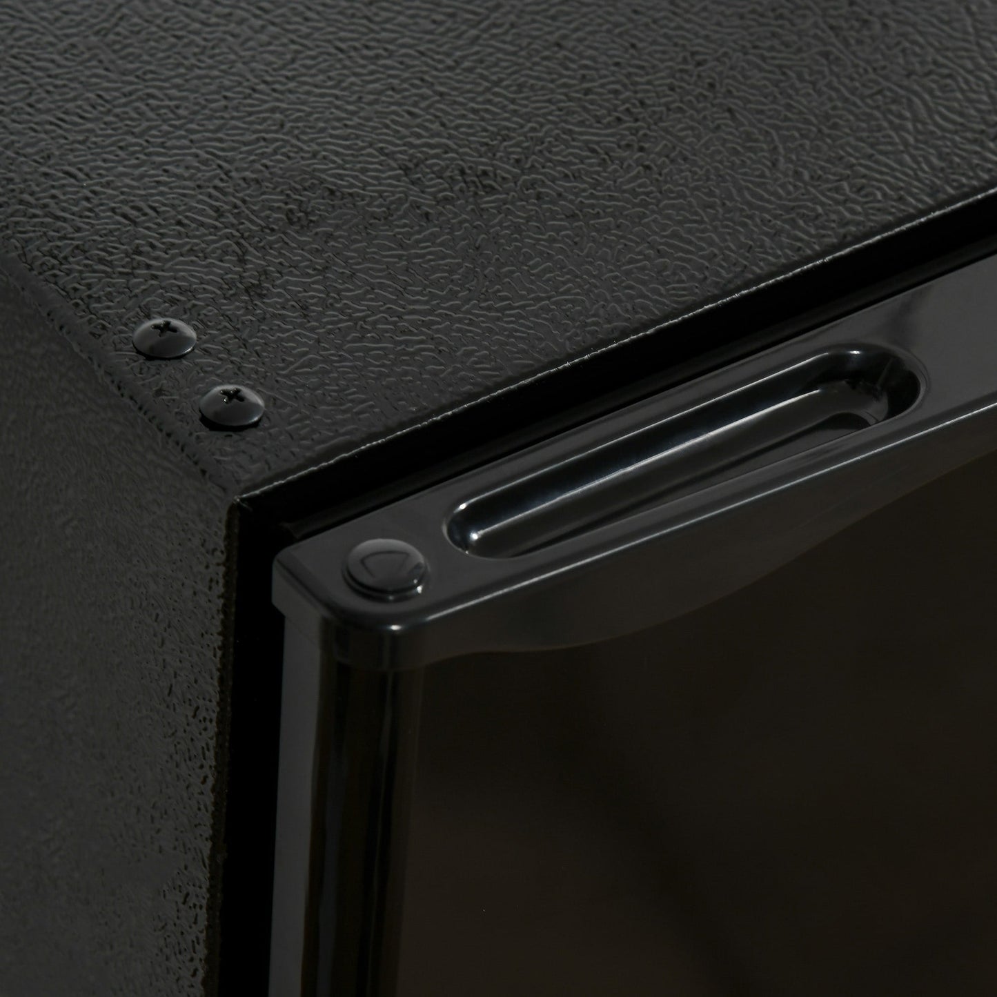 HOMCOM 3.2 Cu.Ft Mini Fridge with Freezer, Single Door Compact Refrigerator with Adjustable Thermostat for Bedroom