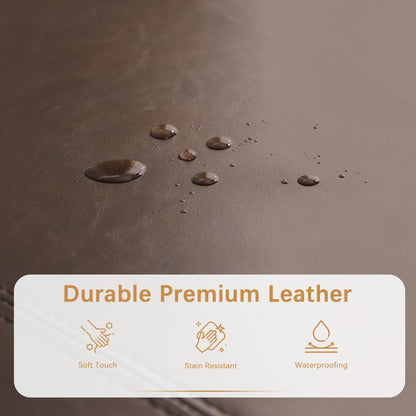 50.3 x 17.50 x 18 Upholstered Rectangular Storage Ottoman-Faux Leather