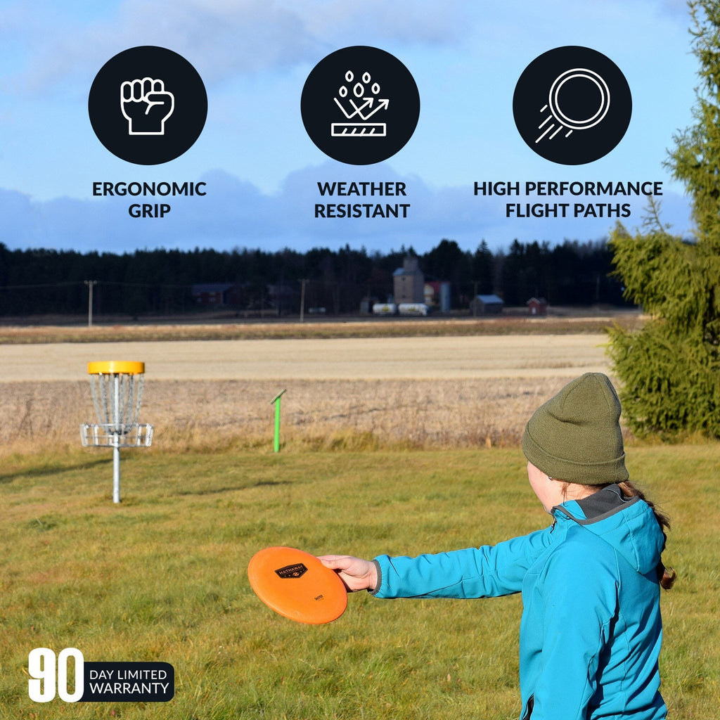 Hathaway Disc Golf Starter Set with 6 Discs and Case - 150 - 170 Gram, 8.25-in - Multi