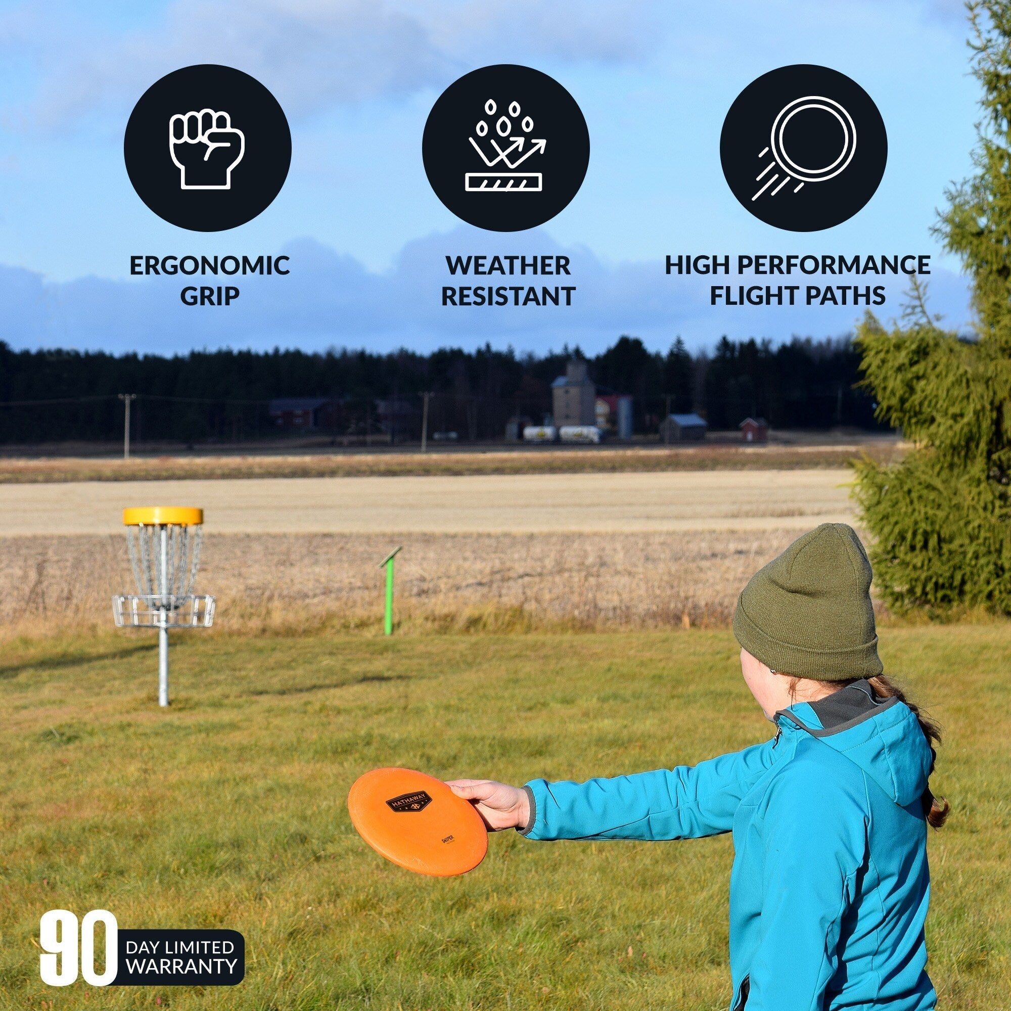 Hathaway Disc Golf Starter Set with 6 Discs and Case - 150 - 170 Gram, 8.25-in - Multi