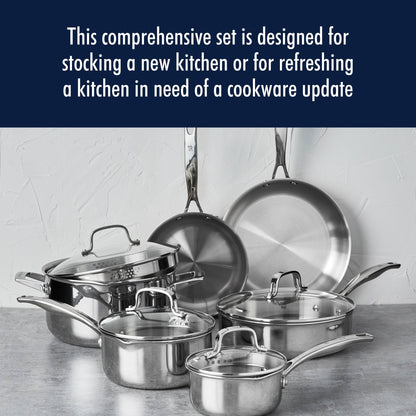 Henckels Clad H3 10-pc Stainless Steel Cookware Set