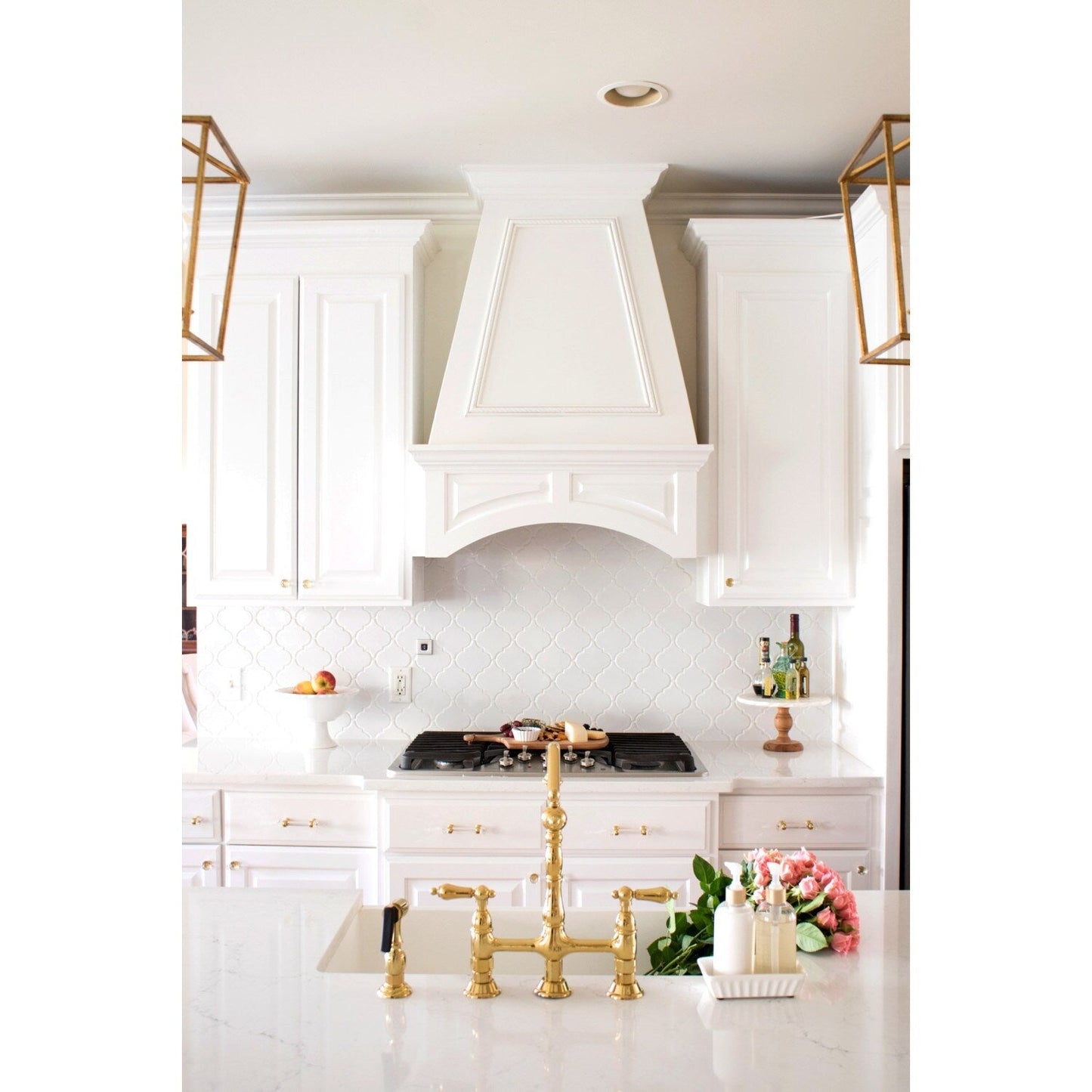 Heritage Bridge Kitchen Faucet with Brass Sprayer