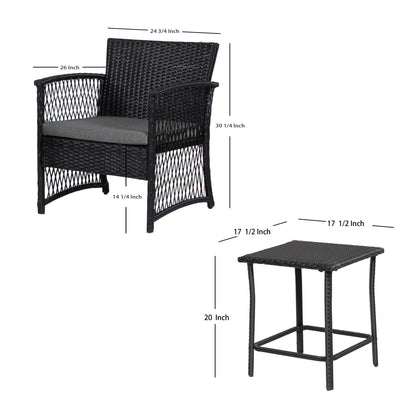 Heritage Outdoor 3-piece Wicker Bistro Patio Set
