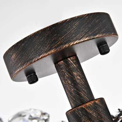 Holly 4-light Crystal Leaves Flush Mount