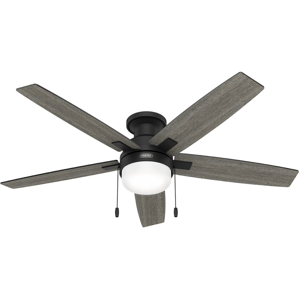 Hunter 52 Anisten Low Profile Ceiling Fan with LED Light and Pull Chain - Modern, Contemporary, Transitional