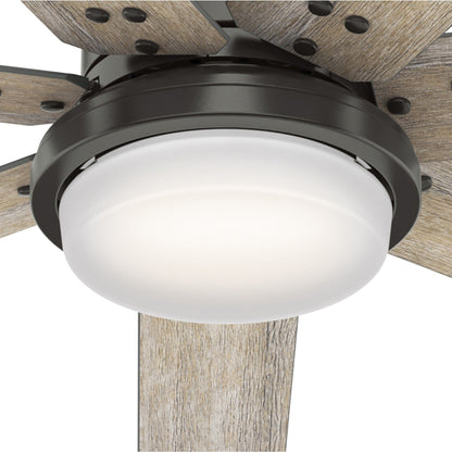 Hunter WiFi Whittington Ceiling Fan with LED Light, Handheld Remote - Windmill - Industrial, Farmhouse, Rustic - SMART FAN!