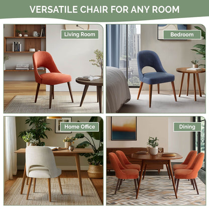 INK IVY Nola Upholstered Dining Side Chairs with Cutout Back design (Set of 2)