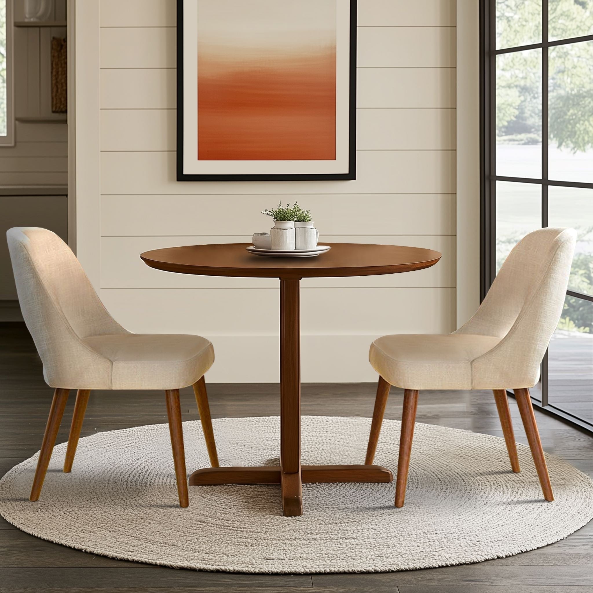 INK IVY Nola Upholstered Dining Side Chairs with Cutout Back design (Set of 2)