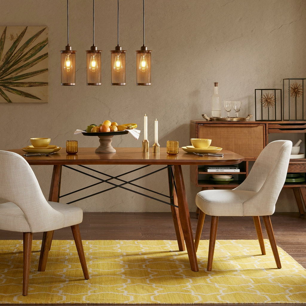 INK IVY Nola Upholstered Dining Side Chairs with Cutout Back design (Set of 2)