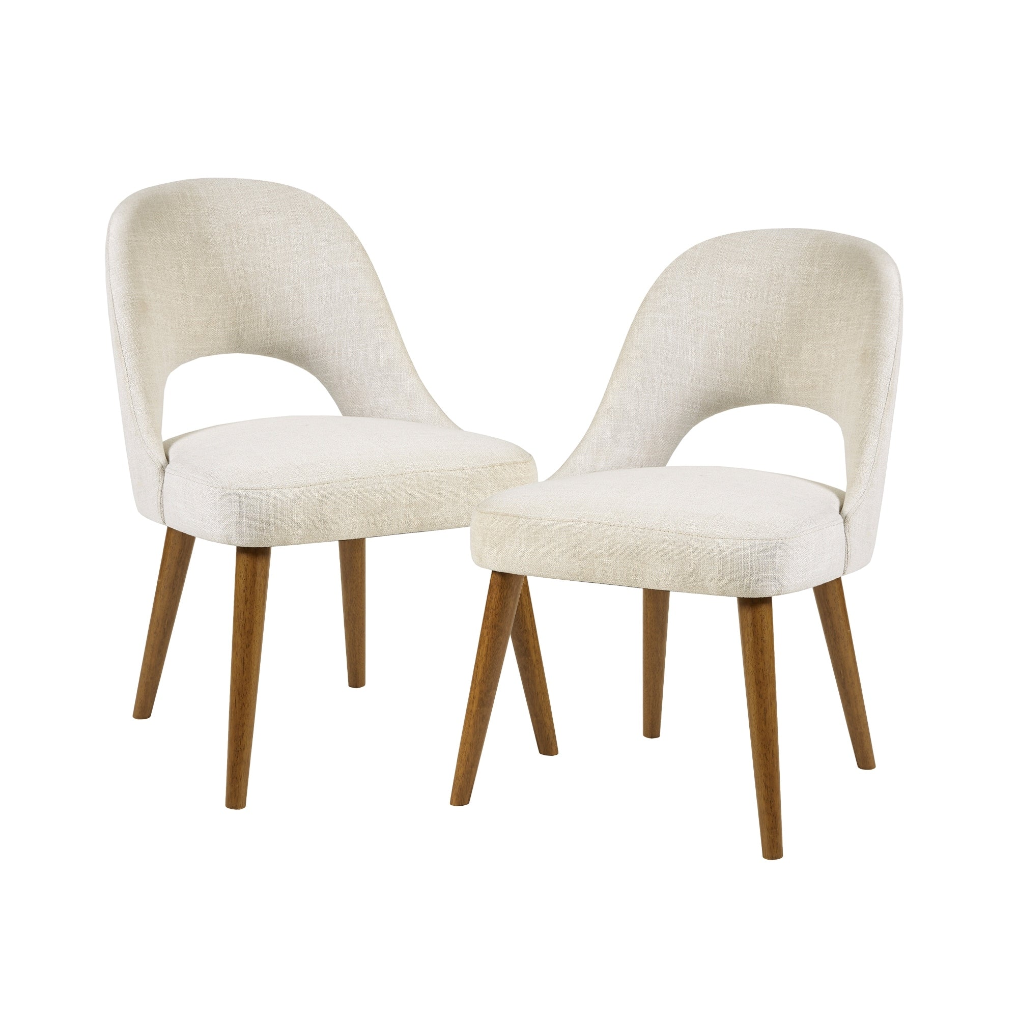 INK IVY Nola Upholstered Dining Side Chairs with Cutout Back design (Set of 2)