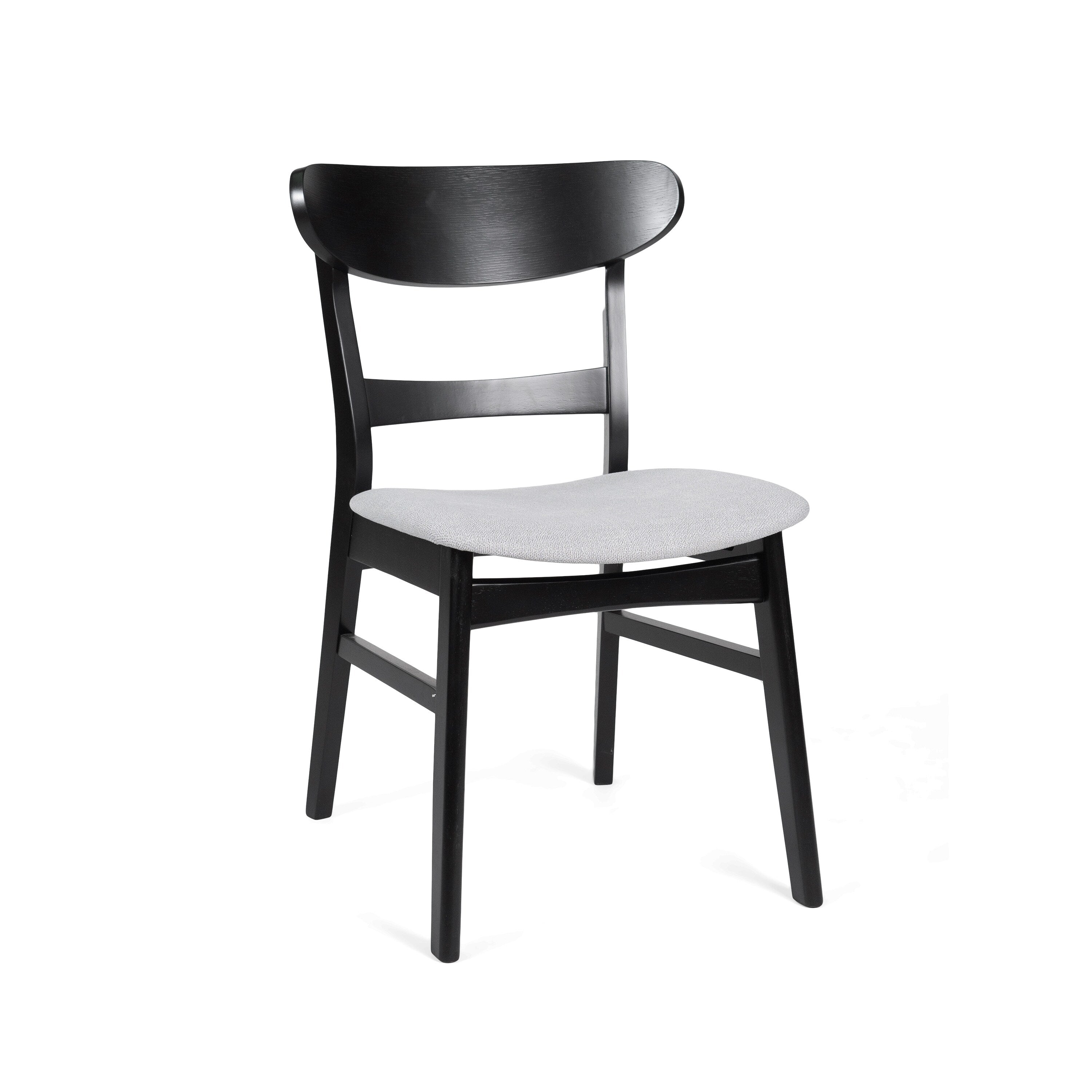 Abrielle Mid-Century Modern Upholstered Rubberwood Dining Chair (Set of 2) by Christopher Knight Home