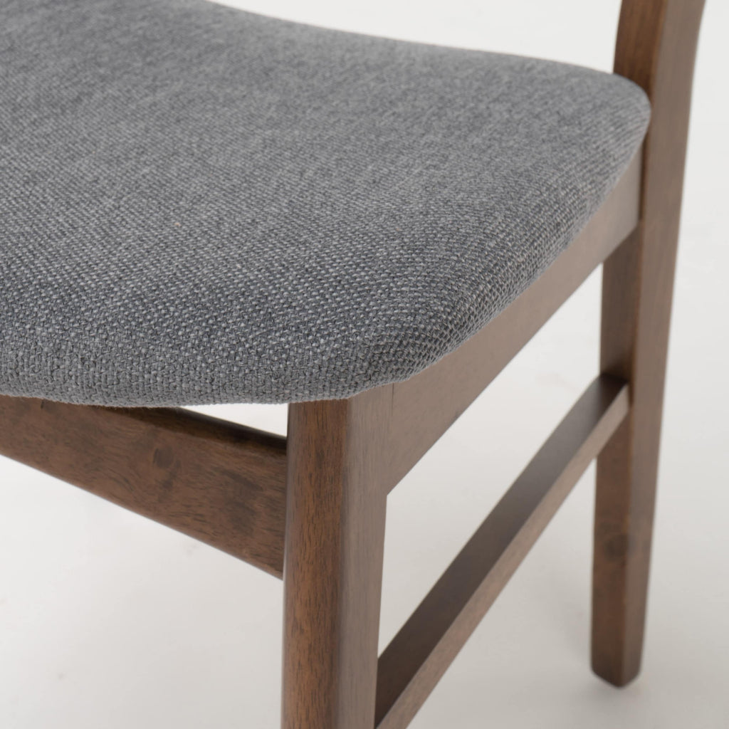Abrielle Mid-Century Modern Upholstered Rubberwood Dining Chair (Set of 2) by Christopher Knight Home