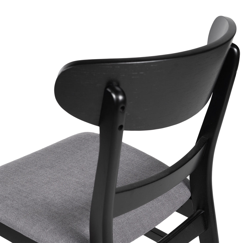 Abrielle Mid-Century Modern Upholstered Rubberwood Dining Chair (Set of 2) by Christopher Knight Home