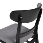 Abrielle Mid-Century Modern Upholstered Rubberwood Dining Chair (Set of 2) by Christopher Knight Home