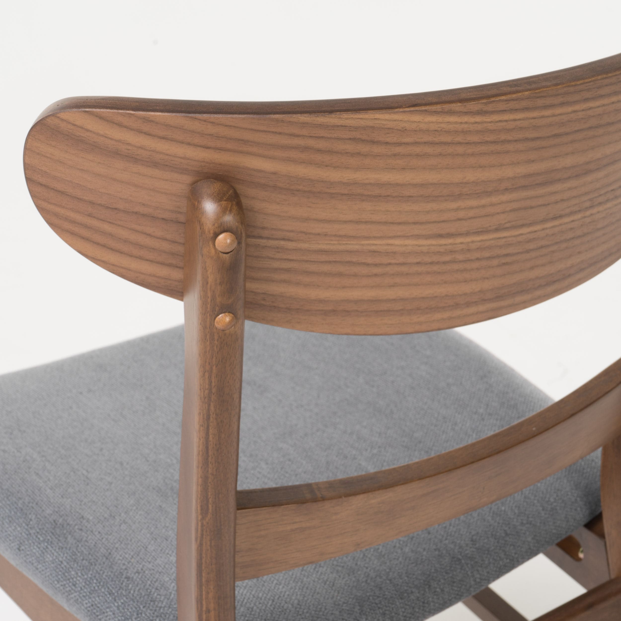 Abrielle Mid-Century Modern Upholstered Rubberwood Dining Chair (Set of 2) by Christopher Knight Home