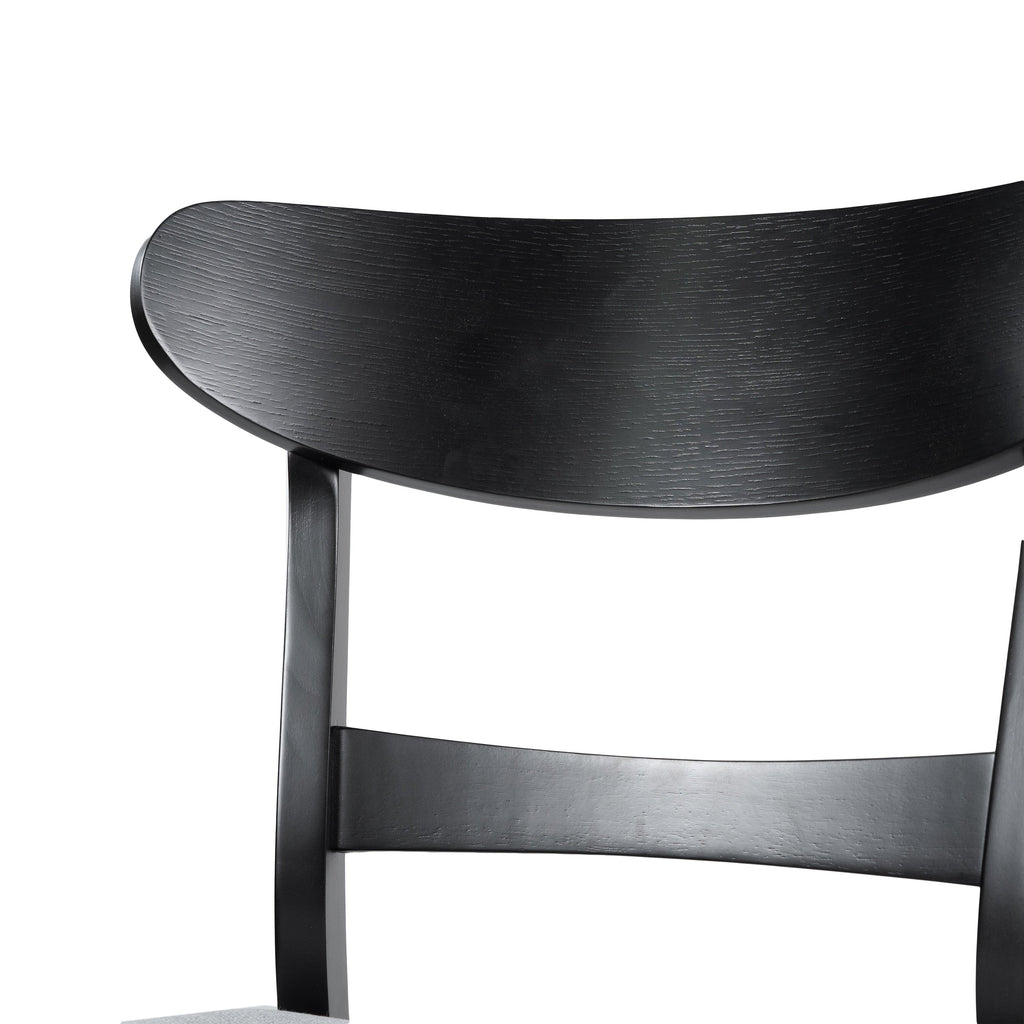 Abrielle Mid-Century Modern Upholstered Rubberwood Dining Chair (Set of 2) by Christopher Knight Home