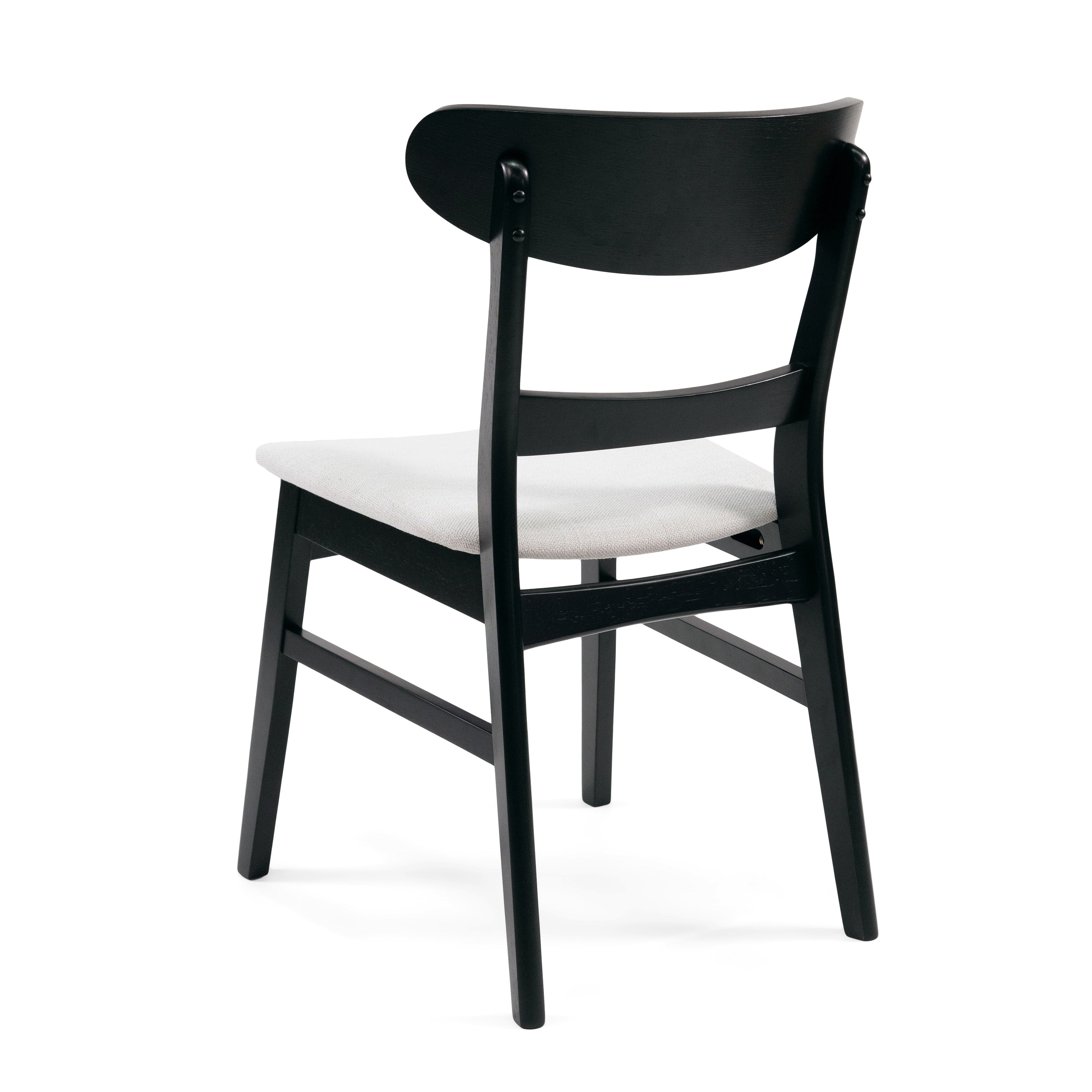 Abrielle Mid-Century Modern Upholstered Rubberwood Dining Chair (Set of 2) by Christopher Knight Home