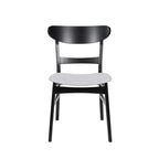 Abrielle Mid-Century Modern Upholstered Rubberwood Dining Chair (Set of 2) by Christopher Knight Home