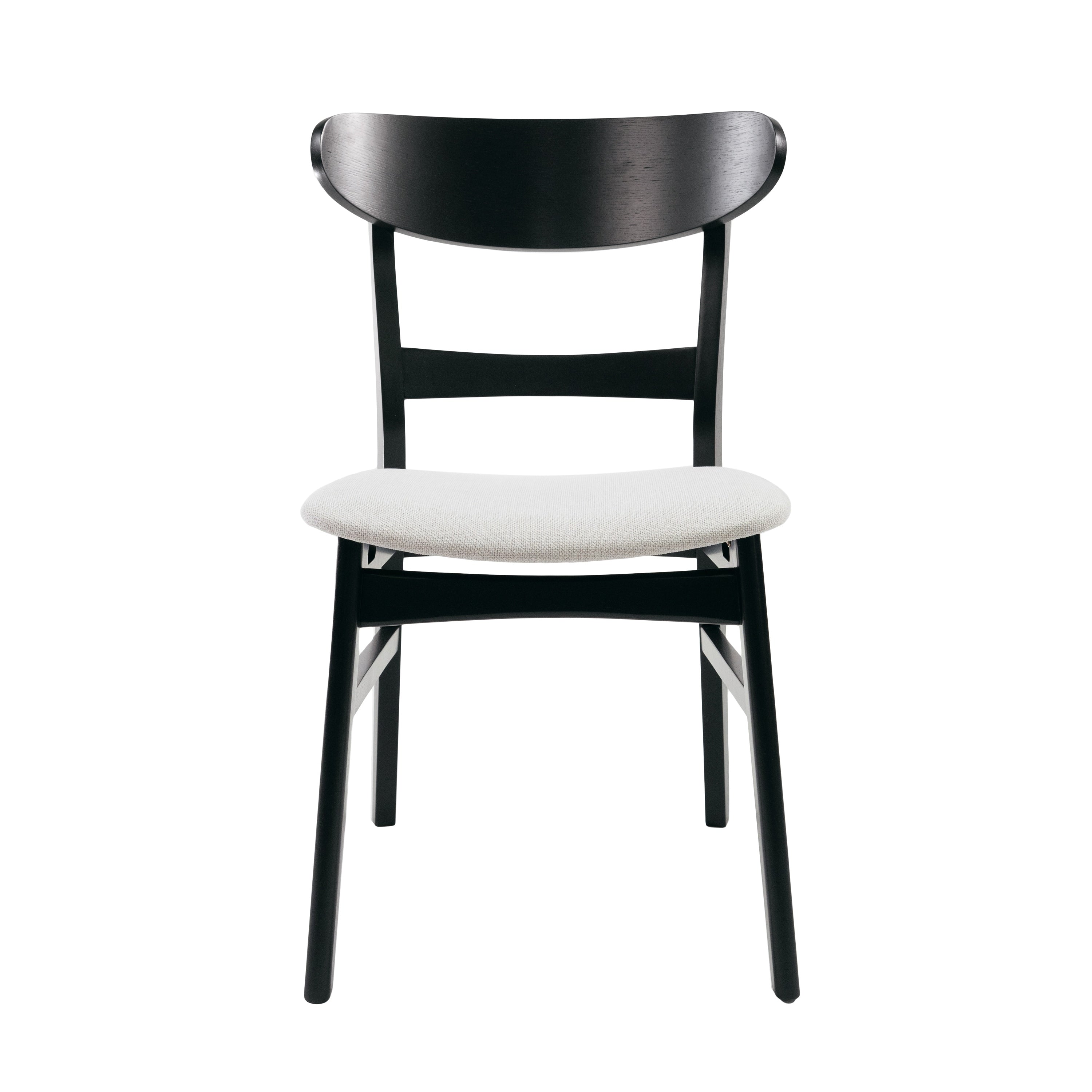 Abrielle Mid-Century Modern Upholstered Rubberwood Dining Chair (Set of 2) by Christopher Knight Home