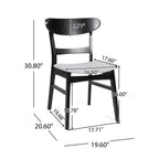 Abrielle Mid-Century Modern Upholstered Rubberwood Dining Chair (Set of 2) by Christopher Knight Home
