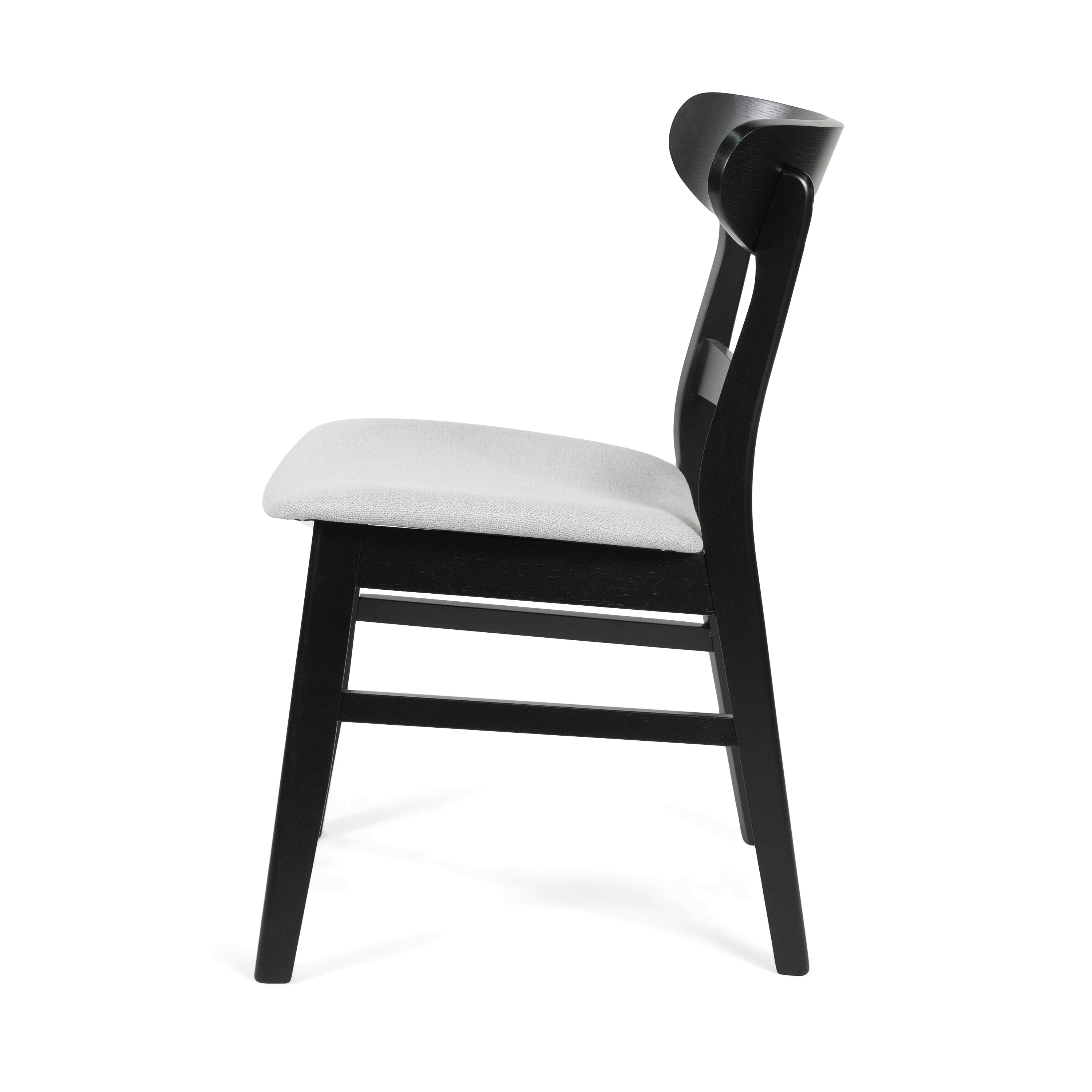 Abrielle Mid-Century Modern Upholstered Rubberwood Dining Chair (Set of 2) by Christopher Knight Home
