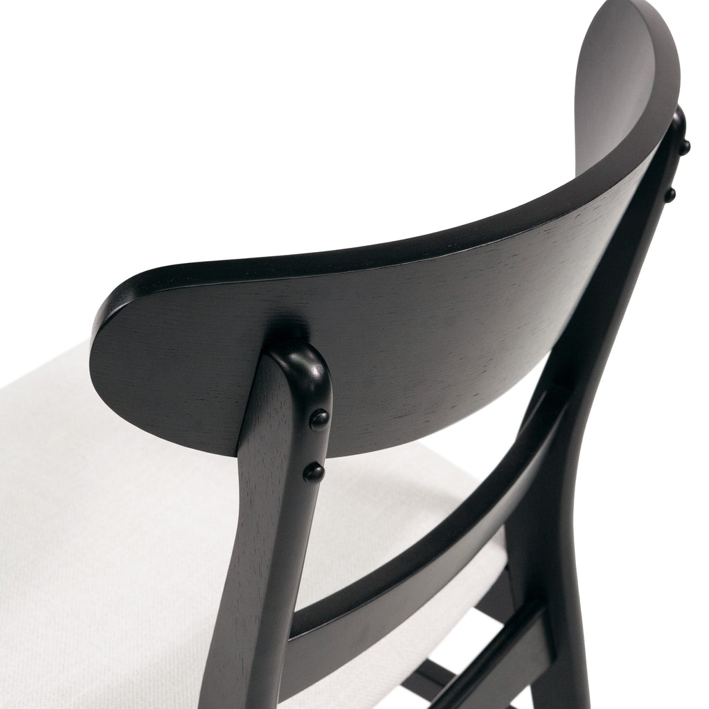 Abrielle Mid-Century Modern Upholstered Rubberwood Dining Chair (Set of 2) by Christopher Knight Home