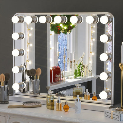 Keonjinn LED Makeup Hollywood Vanity Mirror with 15/18 LED Lights