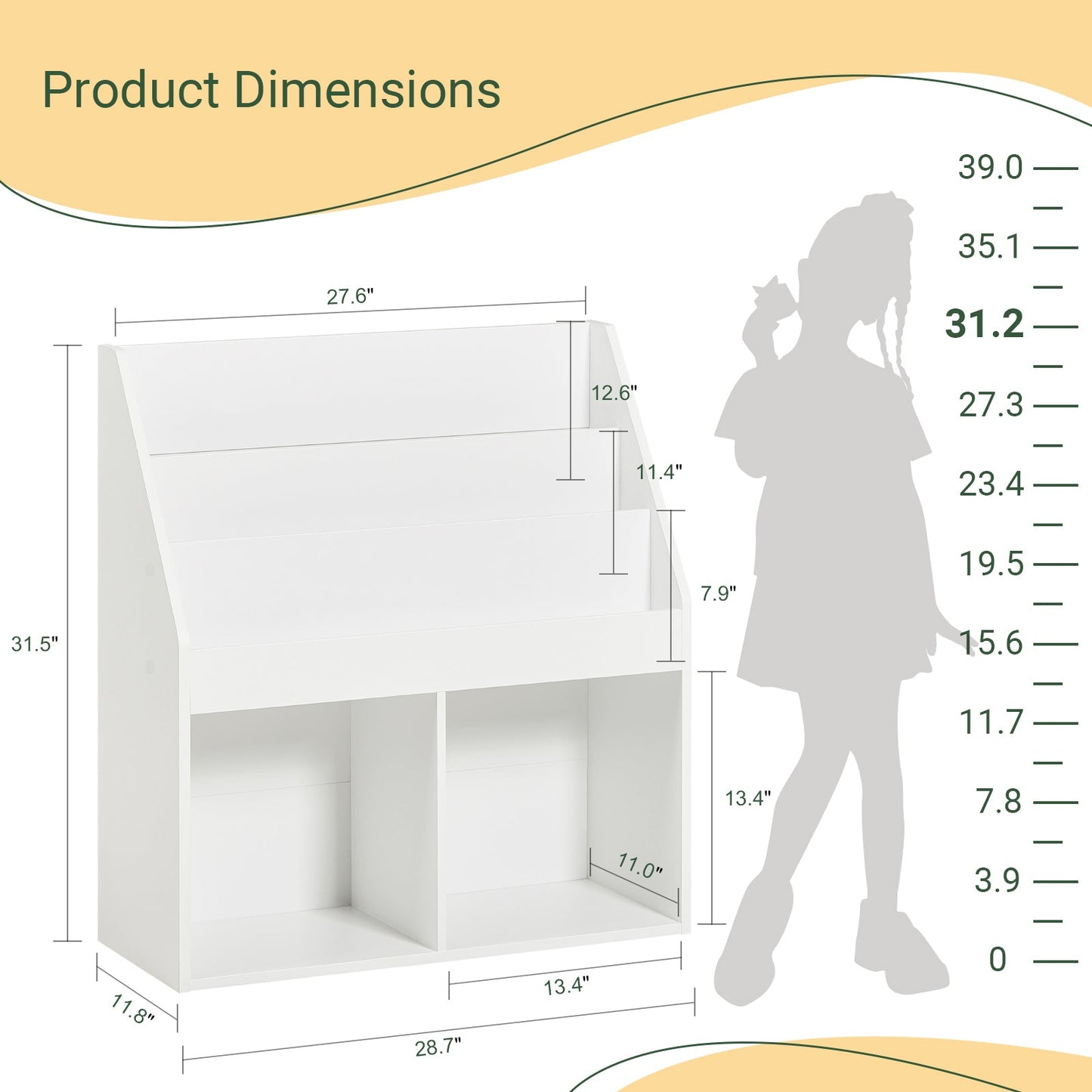 Étagère de rangement pour enfants SoBuy KMB01-W
