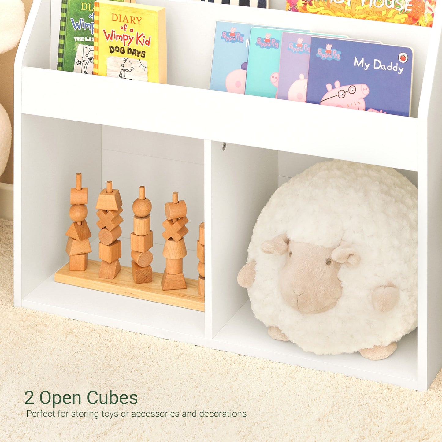 Étagère de rangement pour enfants SoBuy KMB01-W