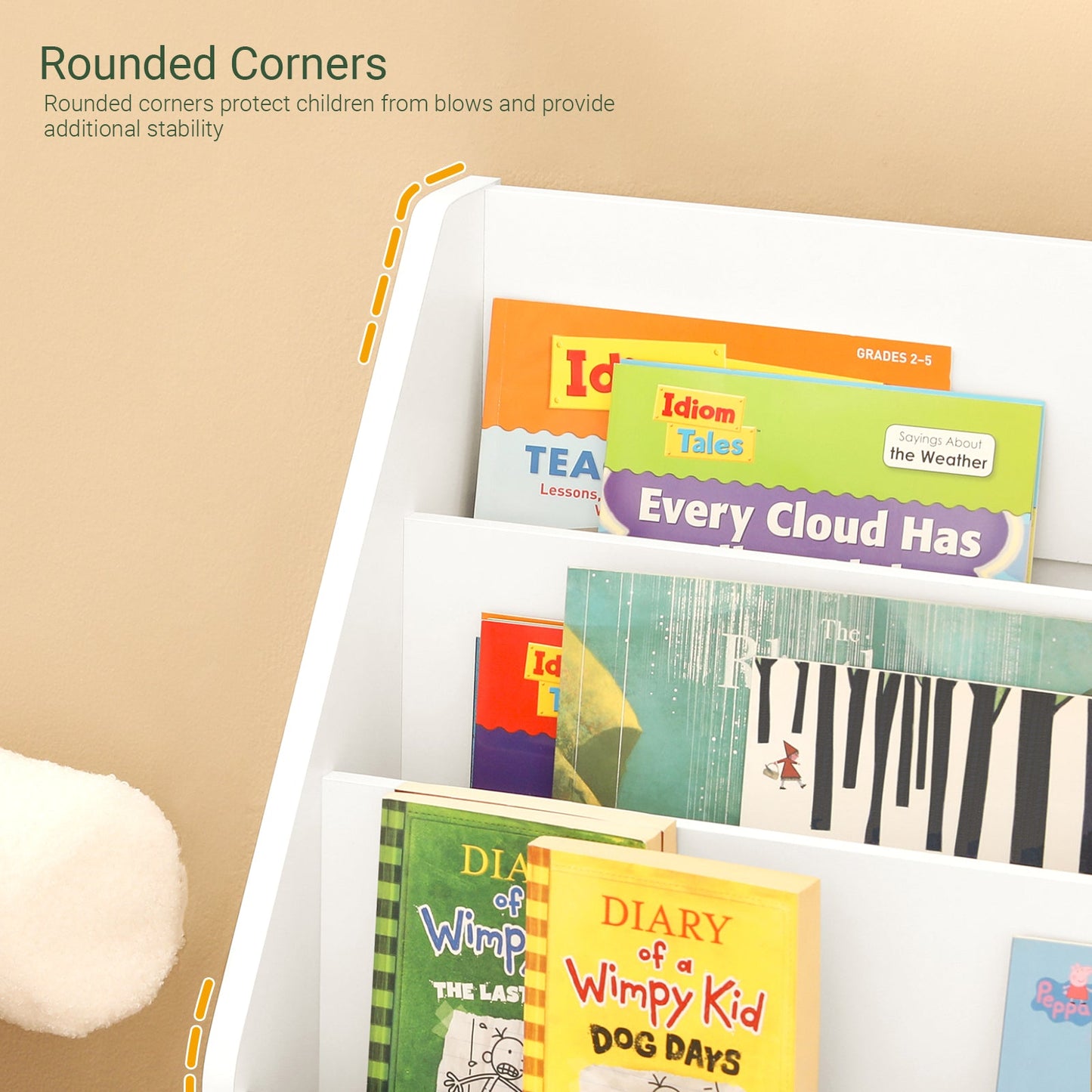 Étagère de rangement pour enfants SoBuy KMB01-W