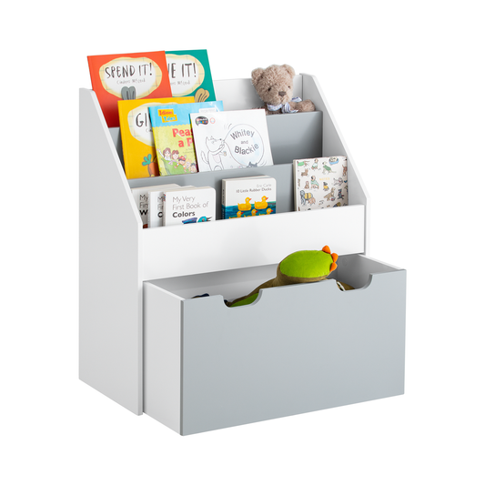 Bibliothèque pour enfants SoBuy, étagère de rangement, présentoir, KMB17-HG