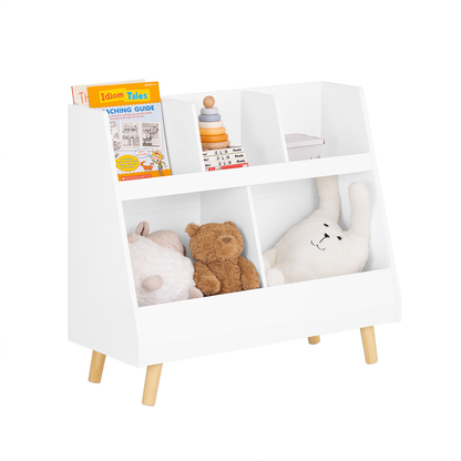 Bibliothèque pour enfants SoBuy, étagère de rangement, présentoir, organisateur KMB19-W