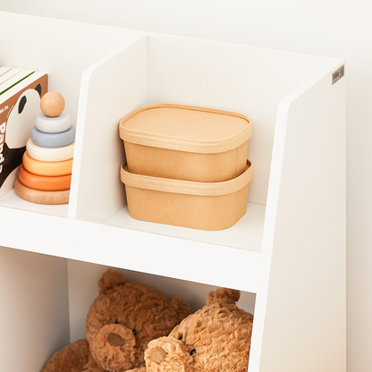 Bibliothèque pour enfants SoBuy, étagère de rangement, présentoir, organisateur KMB19-W