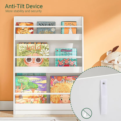Bibliothèque pour enfants SoBuy, étagère à livres et jouets, meuble de rangement à 3 étagères KMB45-W