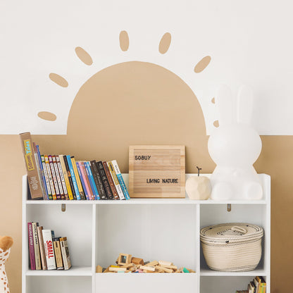 Bibliothèque pour enfants SoBuy, étagère de rangement pour livres et jouets, avec 8 compartiments de rangement KMB55-W