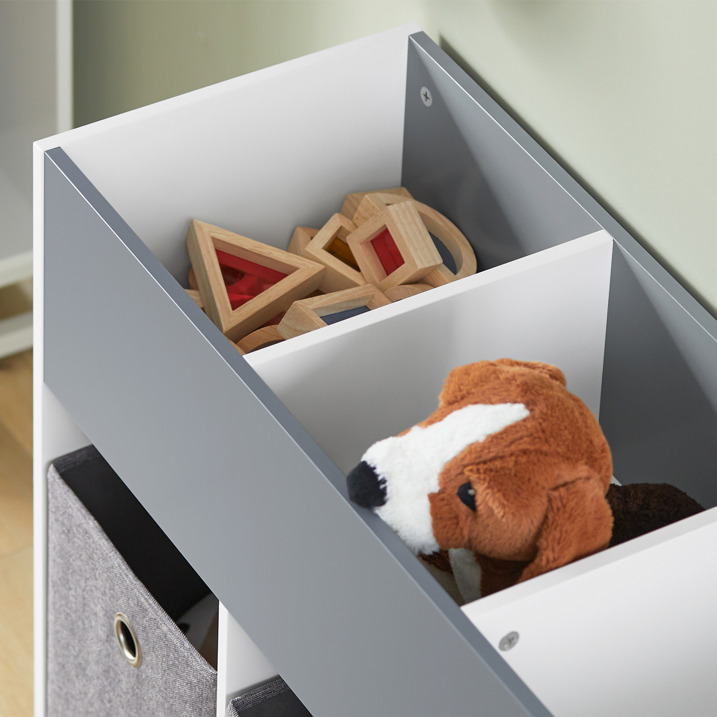 Étagère de rangement à roulettes pour enfants SoBuy KMB61-HG