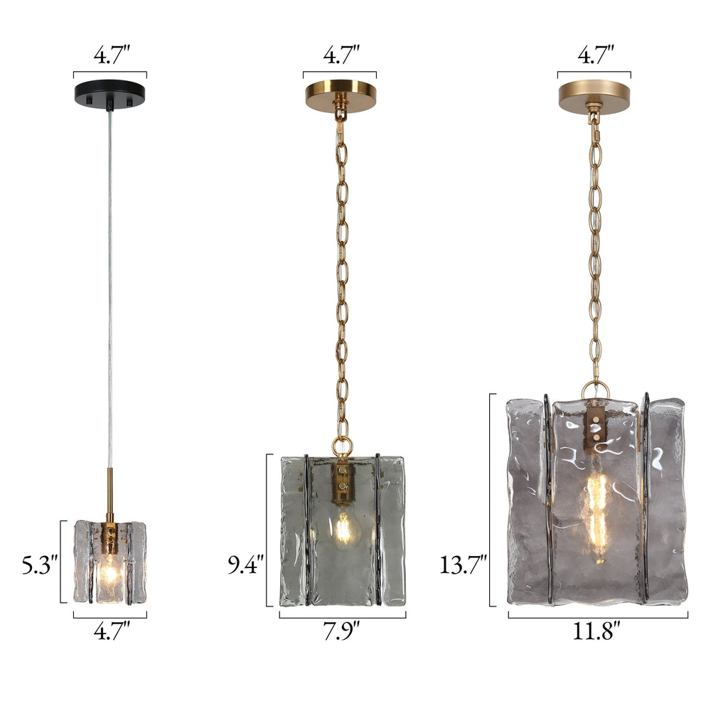 Kasy Modern 1-Light Pendant Lights Glass Island Lights for Dining Room