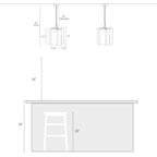 Kasy Modern 1-Light Pendant Lights Glass Island Lights for Dining Room