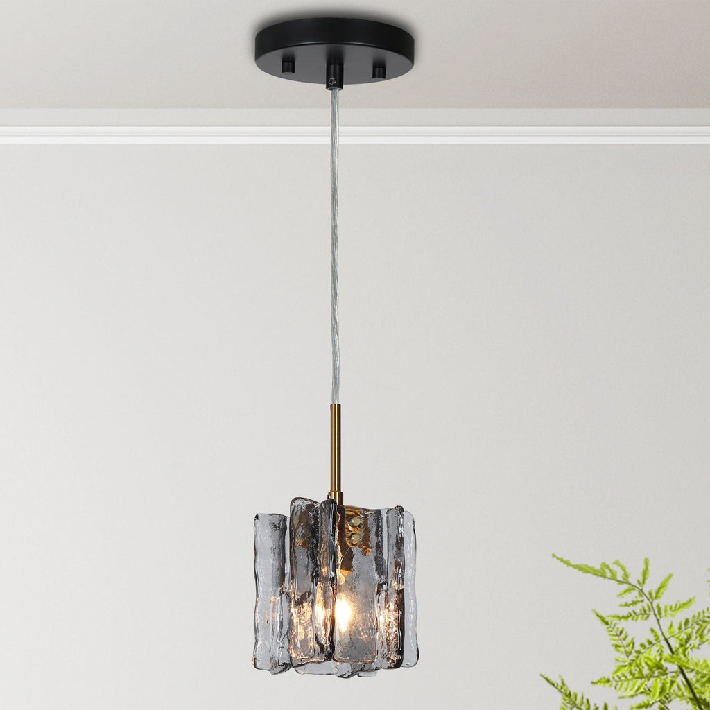 Kasy Modern 1-Light Pendant Lights Glass Island Lights for Dining Room