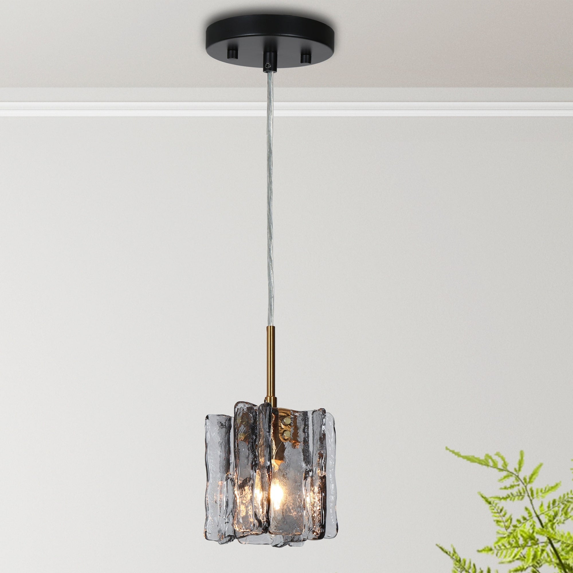 Kasy Modern 1-Light Pendant Lights Glass Island Lights for Dining Room
