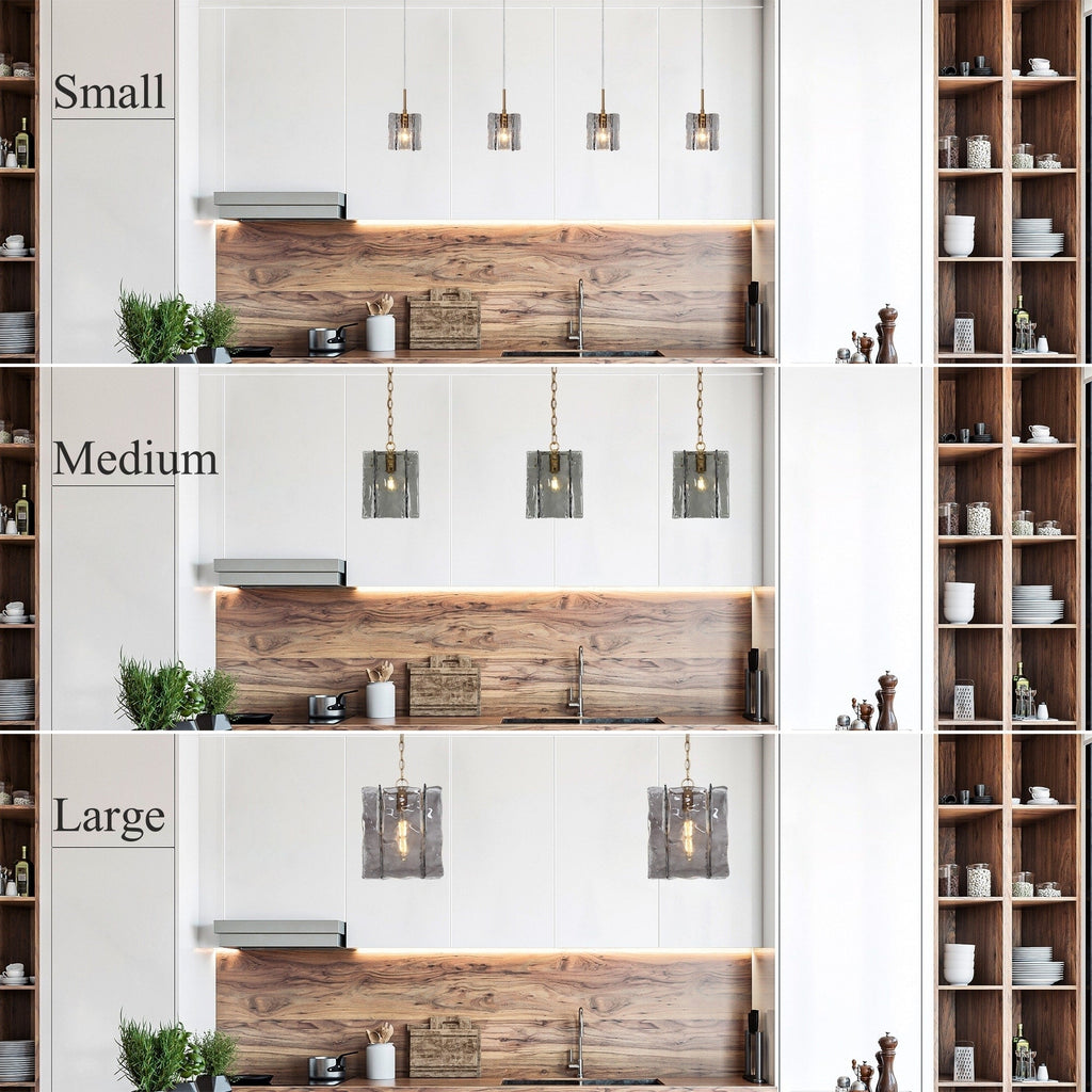 Kasy Modern 1-Light Pendant Lights Glass Island Lights for Dining Room