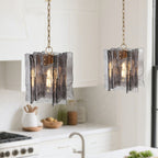 Kasy Modern 1-Light Pendant Lights Glass Island Lights for Dining Room