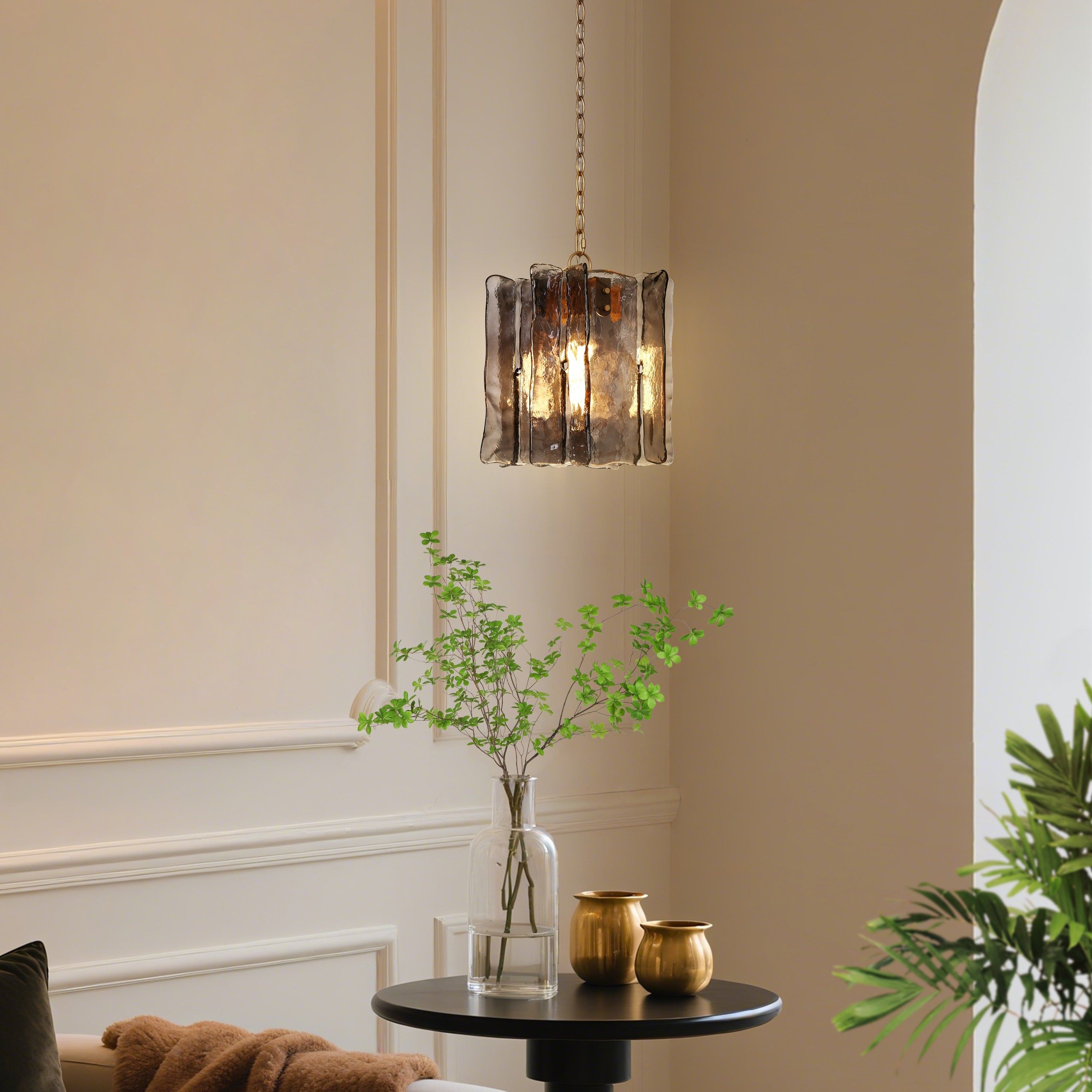 Kasy Modern 1-Light Pendant Lights Glass Island Lights for Dining Room