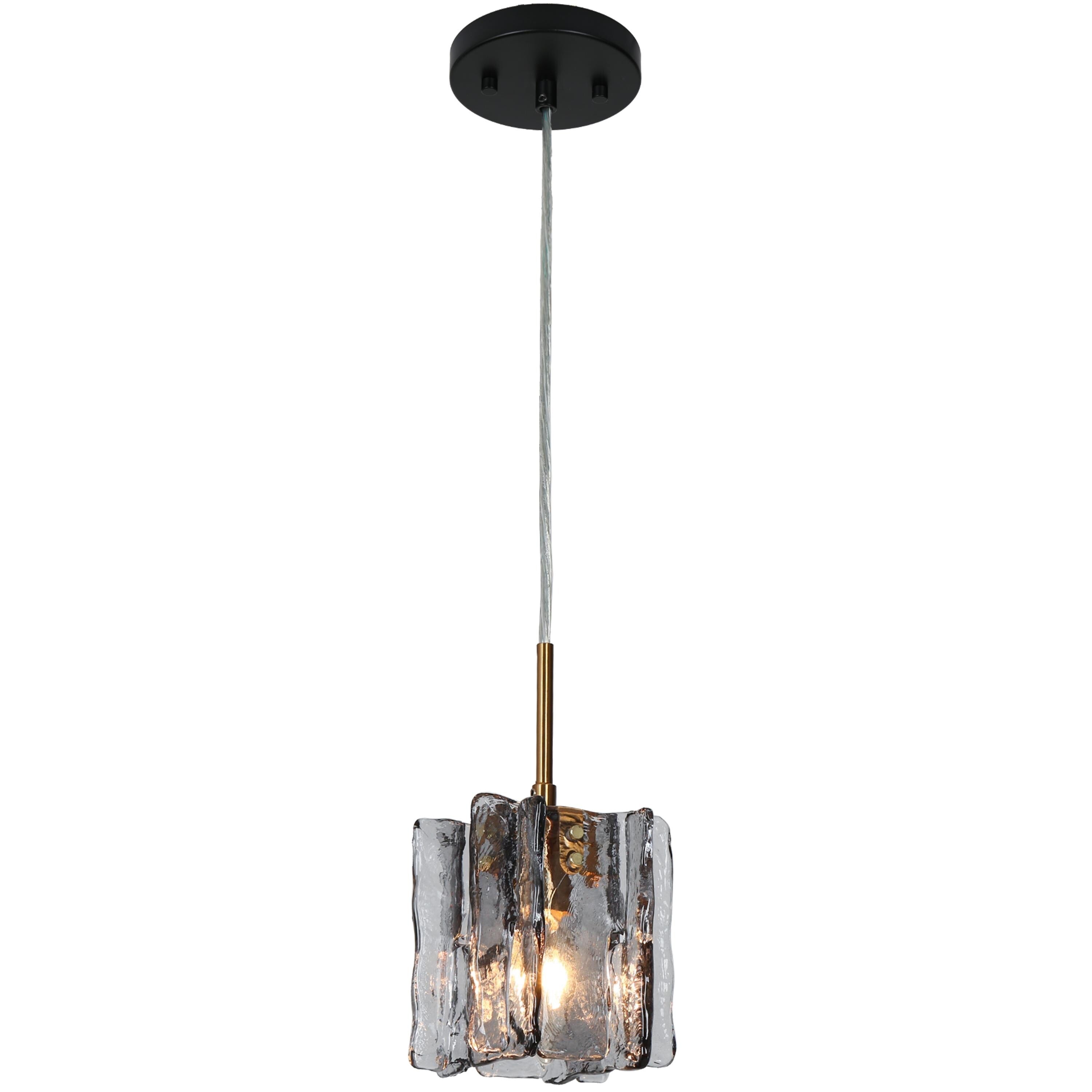 Kasy Modern 1-Light Pendant Lights Glass Island Lights for Dining Room