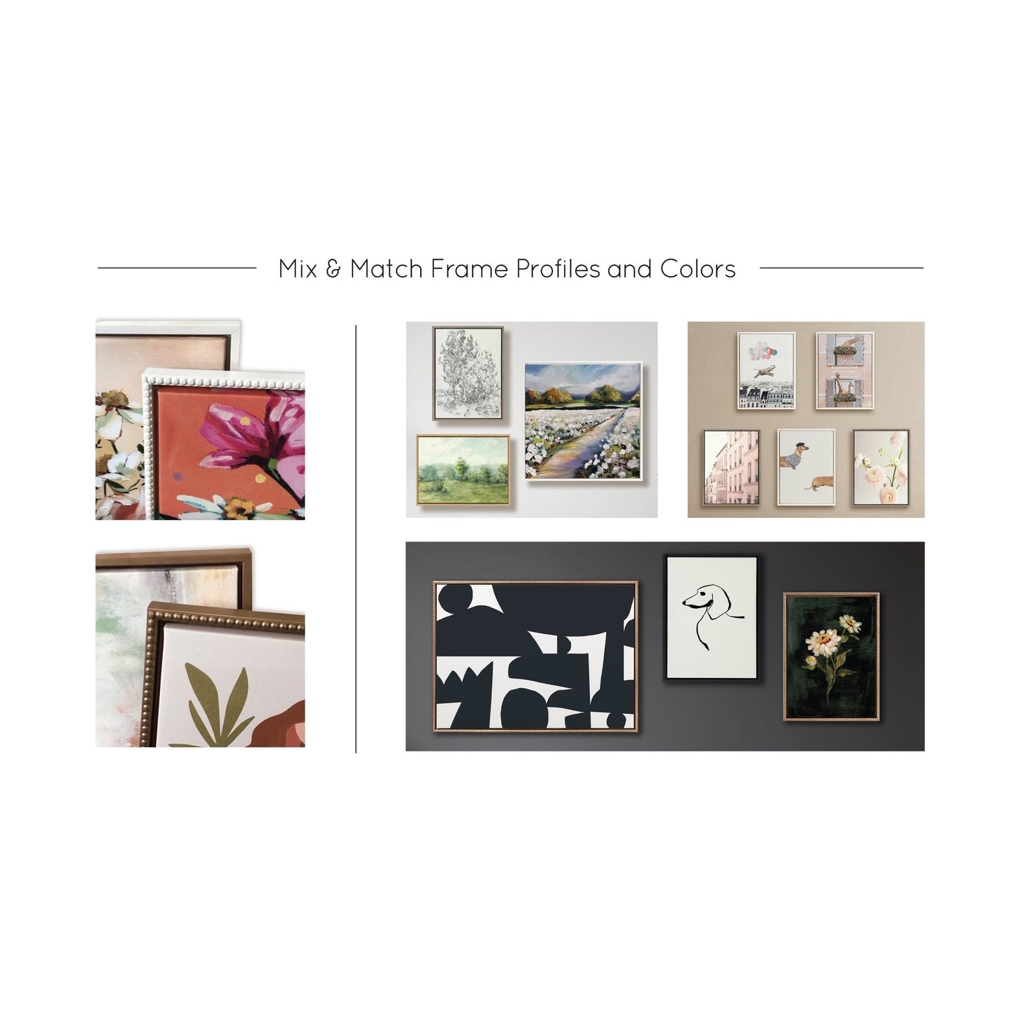 Kate and Laurel Sylvie Beaded Abstract Botanical Canvas