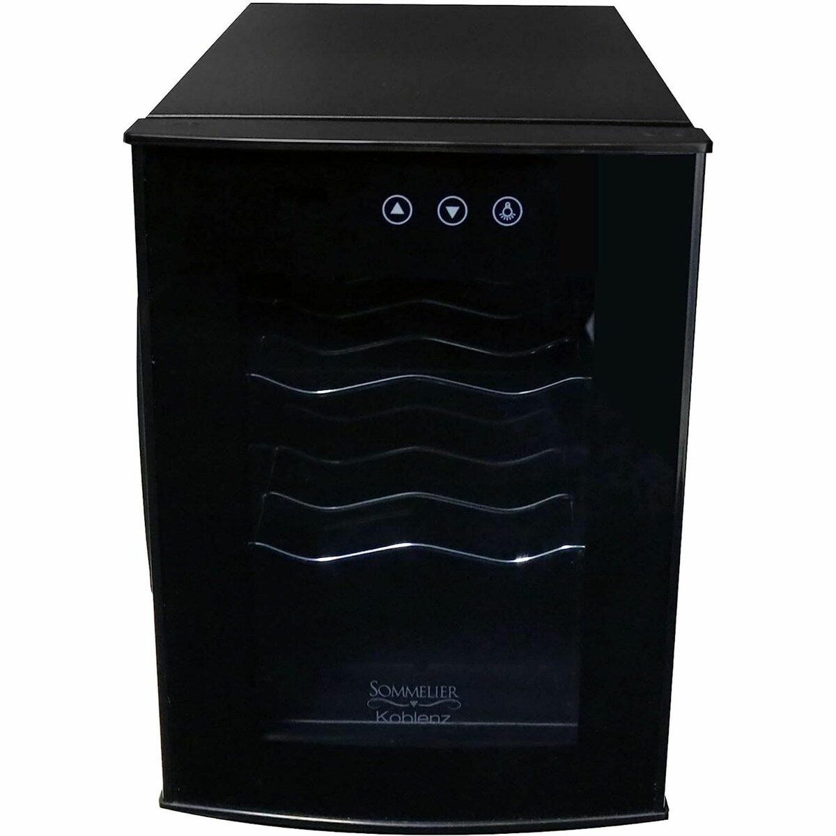 Koblenz 12-Bottle Wine Cooler Free Standing Dual Zone Wine Fridge and Chiller - Black