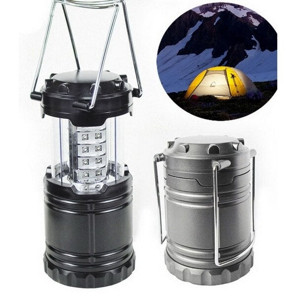 LED Collapsible Portable Military Tac Lantern, Outdoor Battery Ultra Bright Light Collapsible Hand Lamp - Camping Survival Lamp